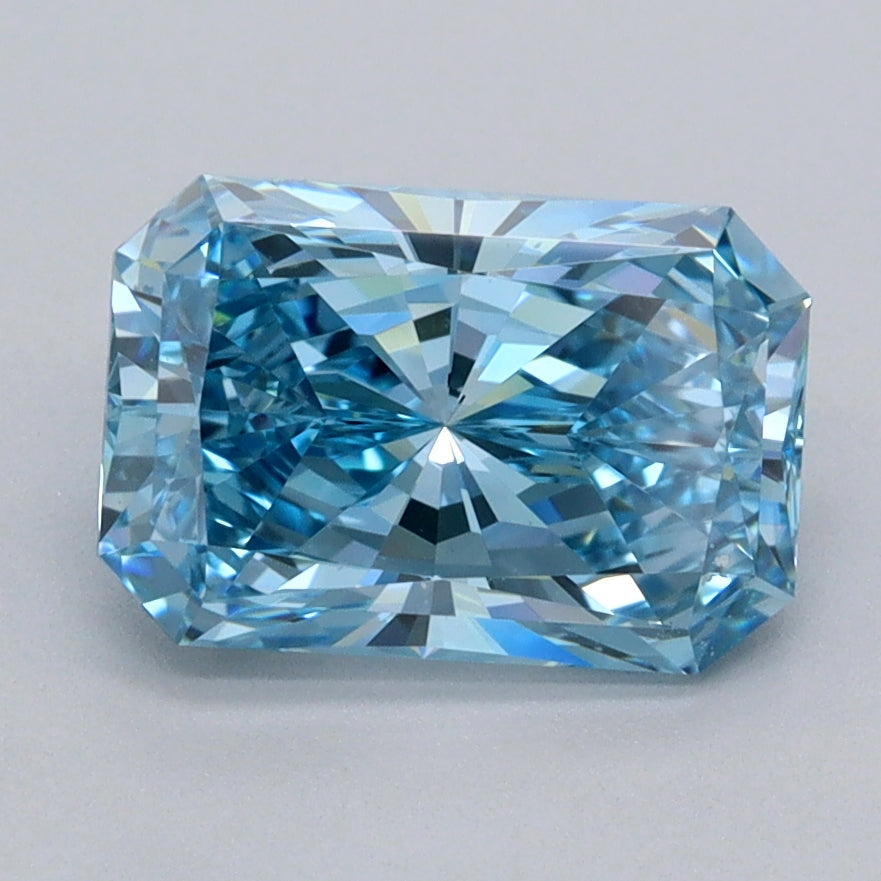 2.10 Carat Radiant Shaped, Ideal Cut, VVS2 Clarity, IGI Certified Lab Grown Diamond