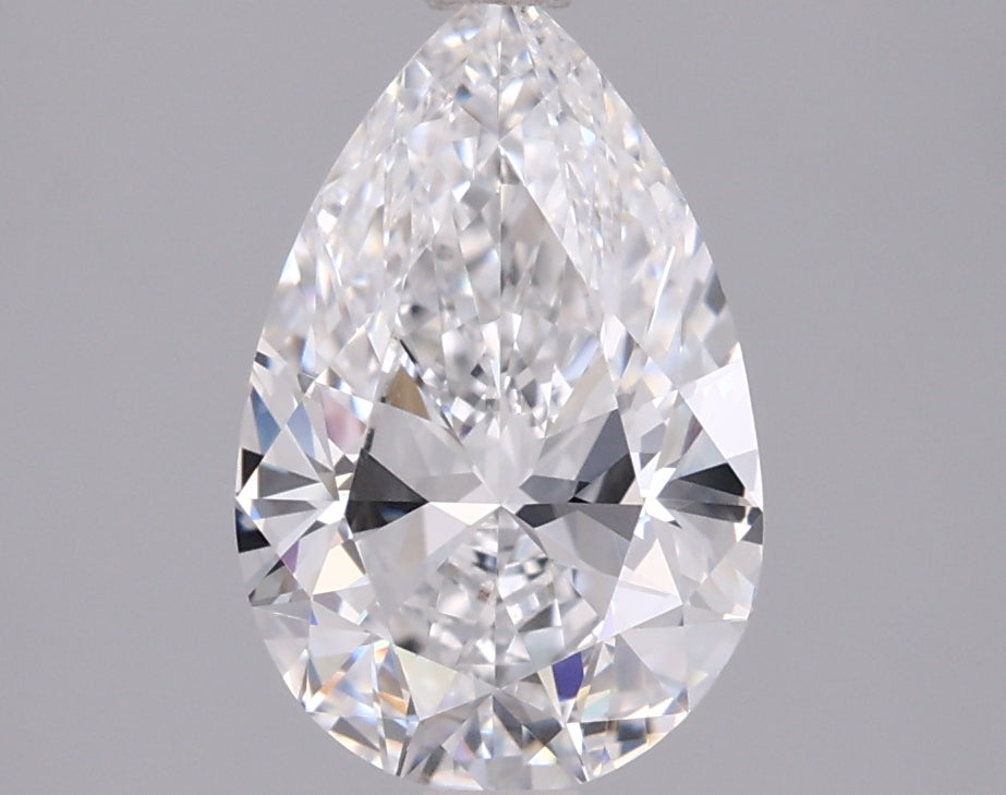 1.73 Carat Pear Shaped, Ideal Cut, D Color, VVS2 Clarity, IGI Certified Lab Grown Diamond