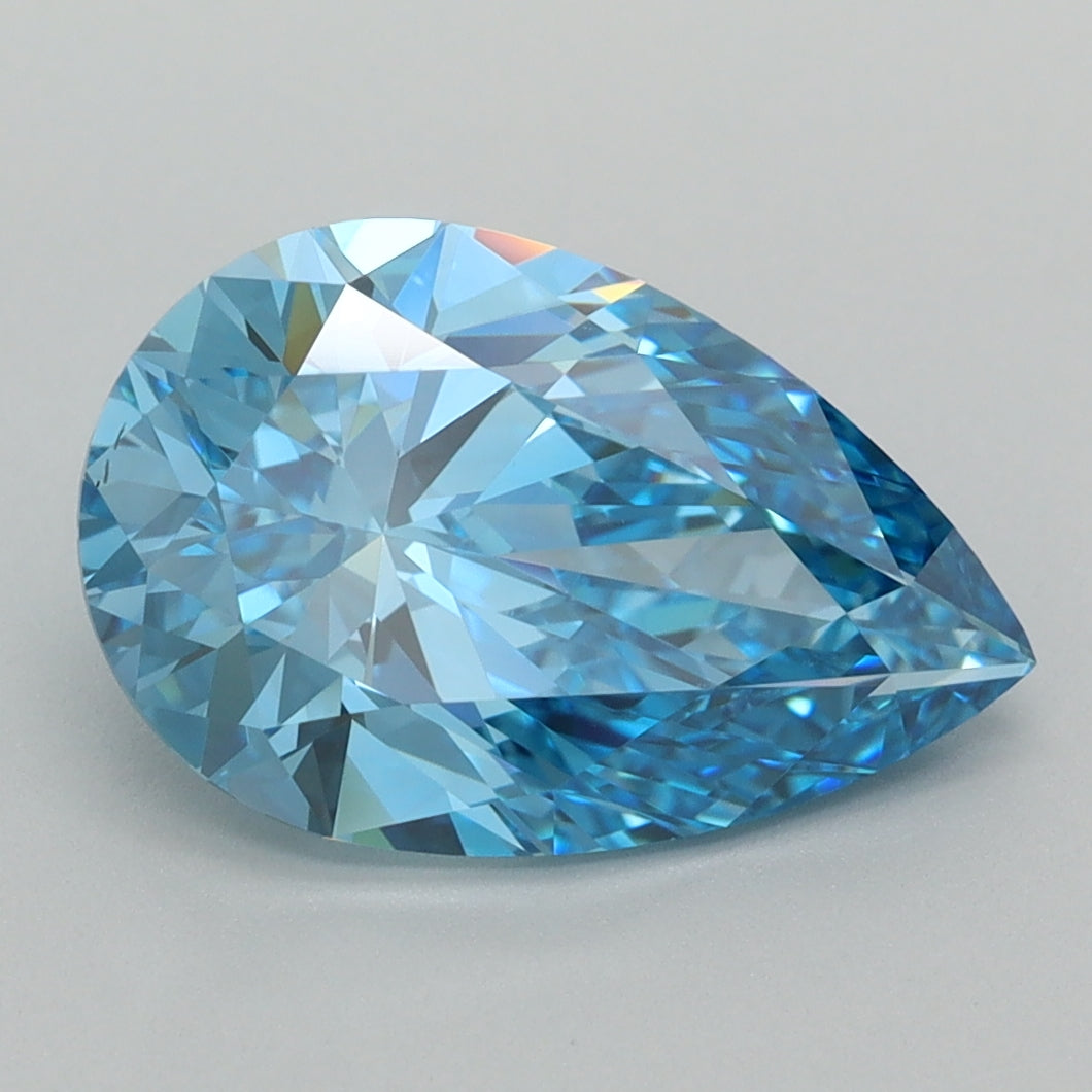 3.12 Carat Pear Shaped, Excellent Cut, VVS2 Clarity, IGI Certified Lab Grown Diamond