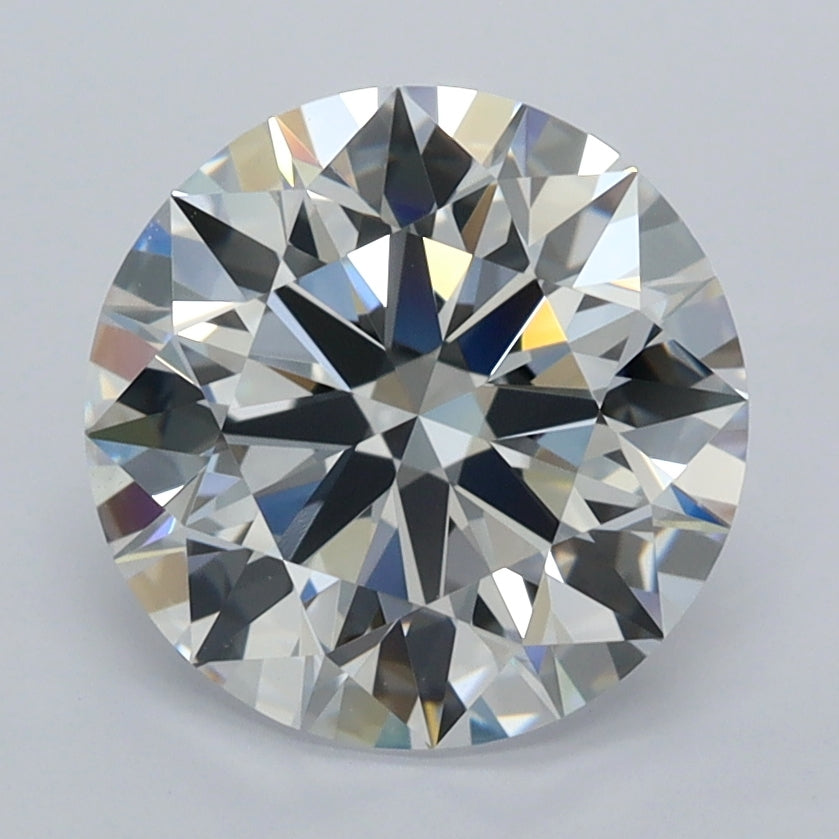 2.79 Carat Round Shaped, D Color, VVS2 Clarity, GCAL Certified Lab Grown Diamond