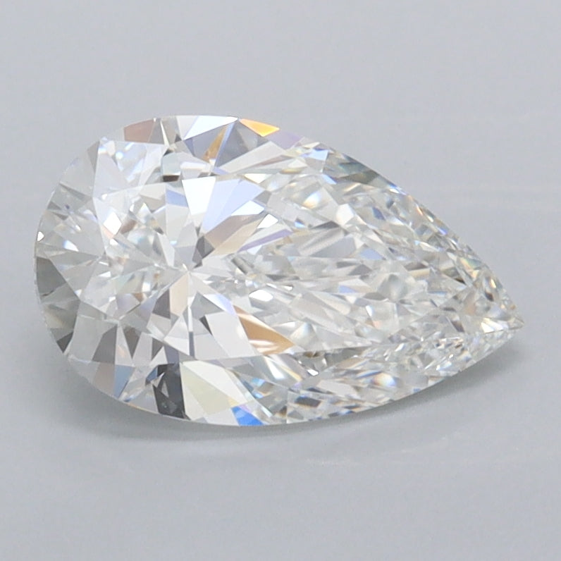 1.23 Carat Pear Shaped, Ideal Cut, E Color, VVS1 Clarity, IGI Certified Lab Grown Diamond