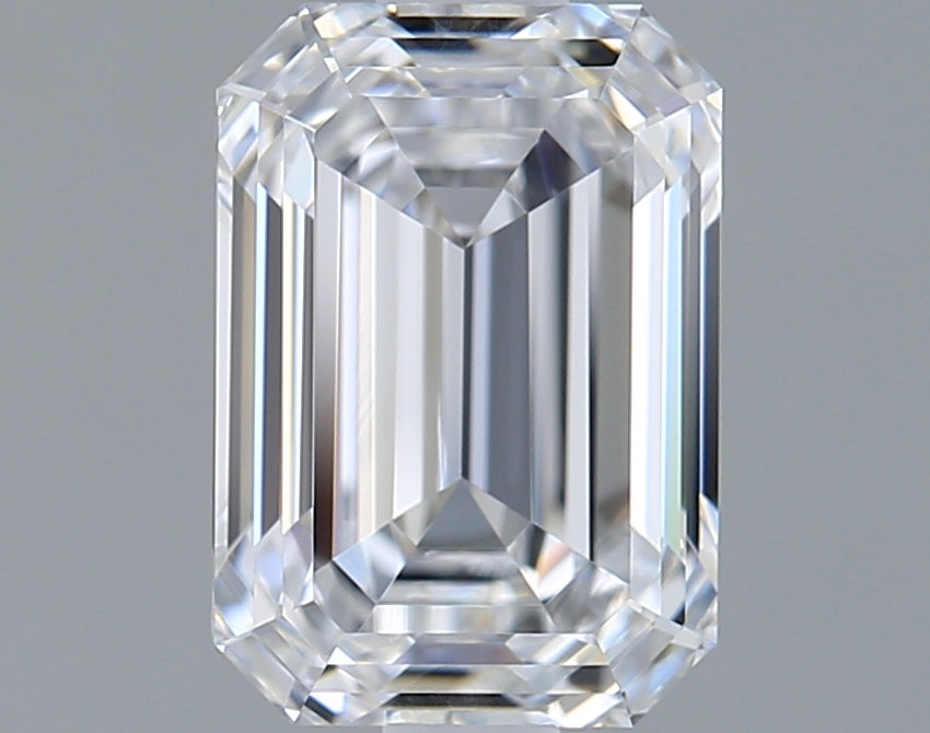 1.59 Carat Emerald Shaped, Ideal Cut, D Color, VVS1 Clarity, IGI Certified Lab Grown Diamond