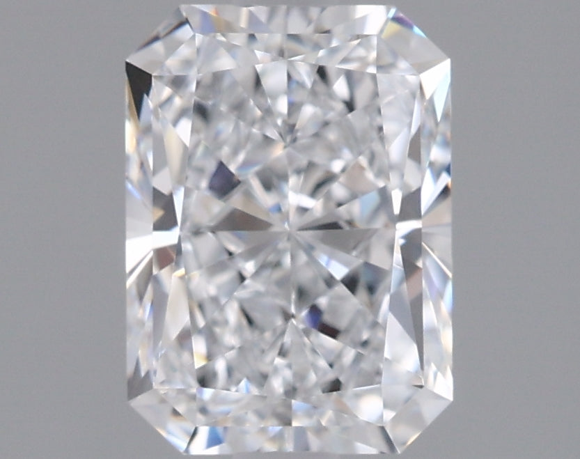 1.54 Carat Radiant Shaped, Ideal Cut, D Color, VVS2 Clarity, IGI Certified Lab Grown Diamond