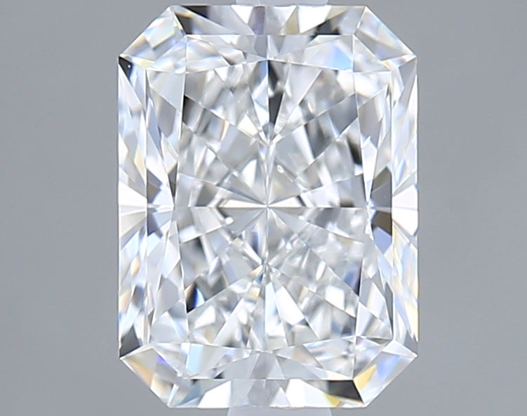 1.72 Carat Radiant Shaped, Ideal Cut, D Color, VVS1 Clarity, IGI Certified Lab Grown Diamond