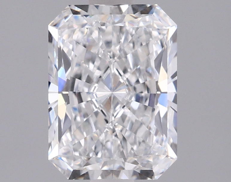 1.53 Carat Radiant Shaped, Ideal Cut, D Color, VVS2 Clarity, IGI Certified Lab Grown Diamond