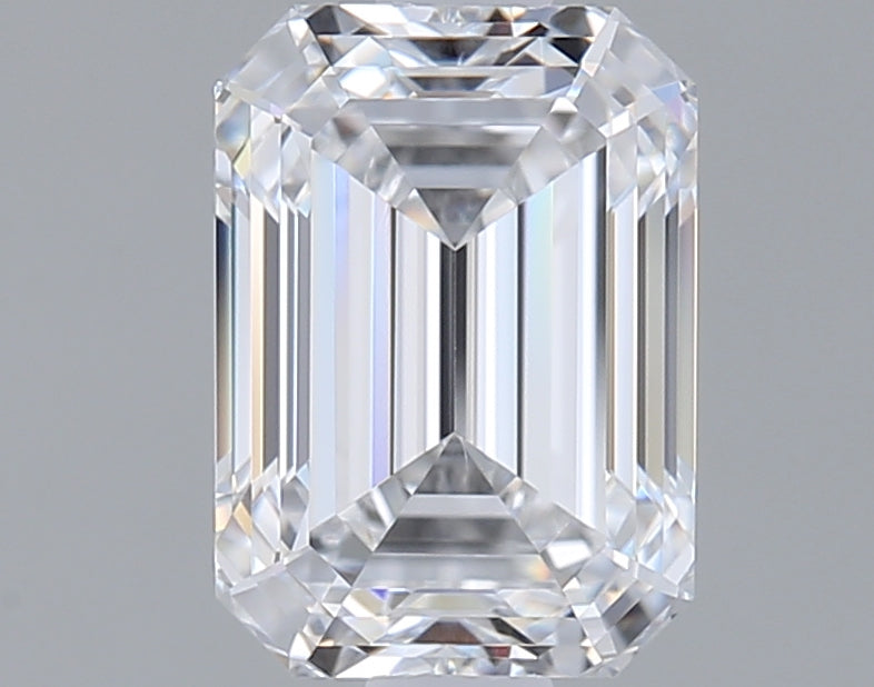 1.57 Carat Emerald Shaped, Ideal Cut, D Color, VS1 Clarity, IGI Certified Lab Grown Diamond