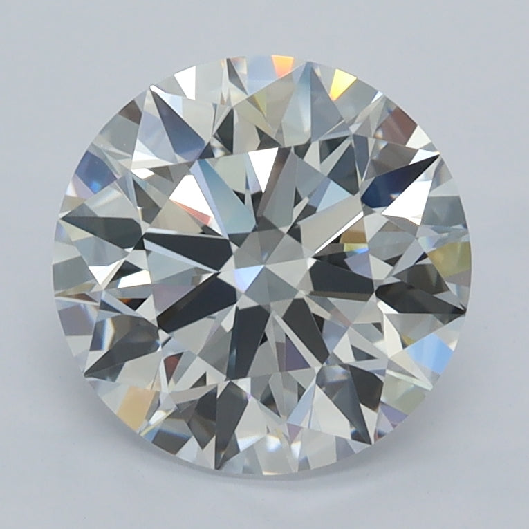 2.03 Carat Round Shaped, D Color, VVS2 Clarity, GCAL Certified Lab Grown Diamond