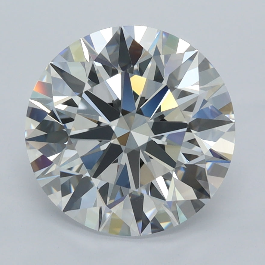 3.09 Carat Round Shaped, D Color, VVS1 Clarity, GCAL Certified Lab Grown Diamond