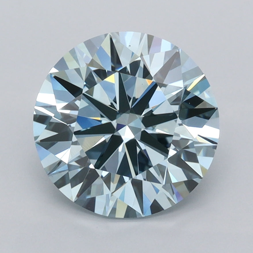2.45 Carat Round Shaped, Ideal Cut, VVS1 Clarity, IGI Certified Lab Grown Diamond