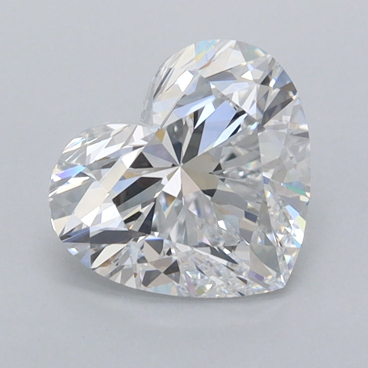 1.33 Carat Heart Shaped, Ideal Cut, E Color, VVS2 Clarity, IGI Certified Lab Grown Diamond