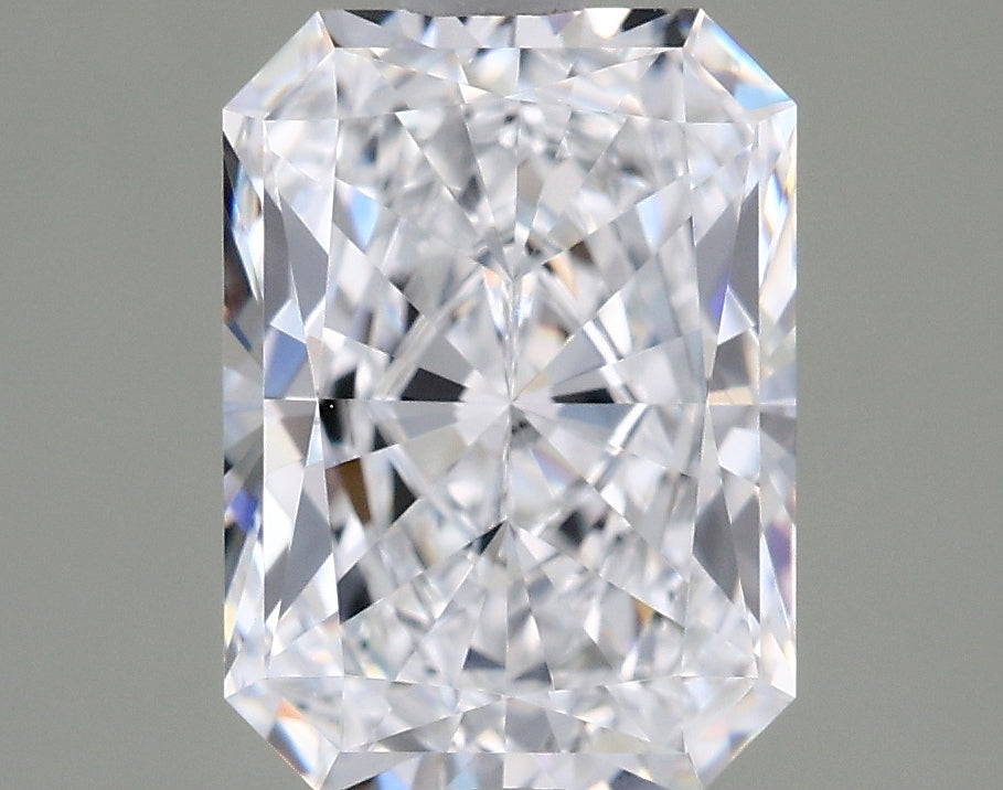1.84 Carat Radiant Shaped, Ideal Cut, E Color, VVS2 Clarity, IGI Certified Lab Grown Diamond