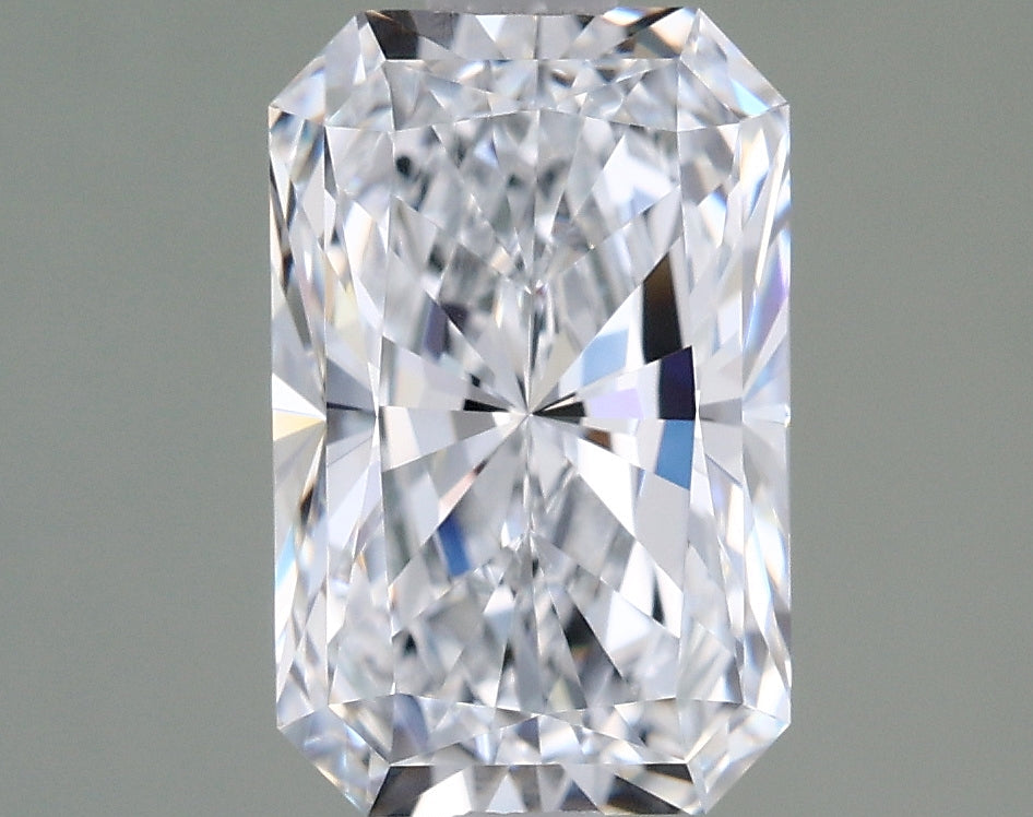1.72 Carat Radiant Shaped, Ideal Cut, E Color, VVS2 Clarity, IGI Certified Lab Grown Diamond