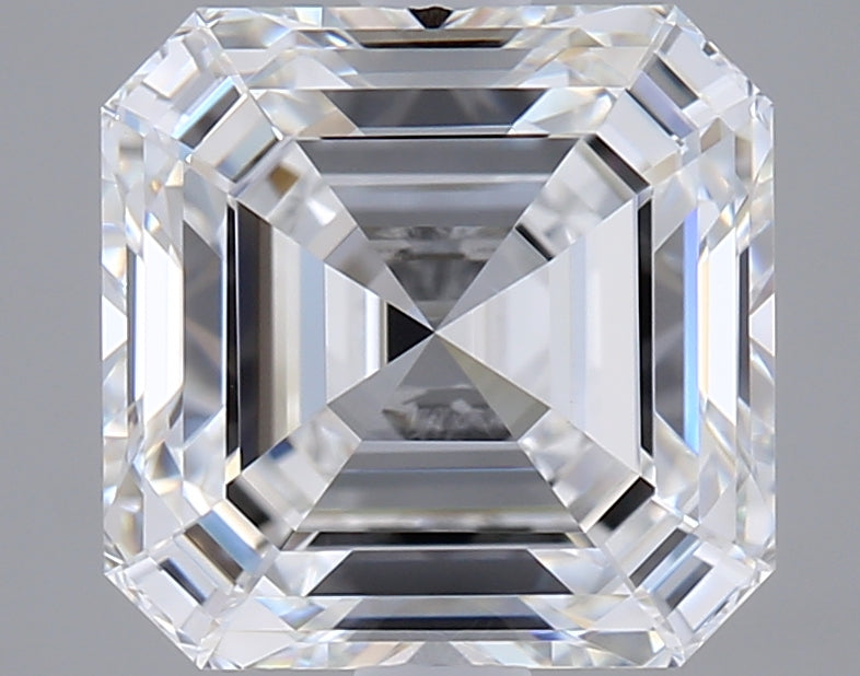 2.73 Carat Asscher Shaped, Ideal Cut, F Color, VVS2 Clarity, GIA Certified Lab Grown Diamond
