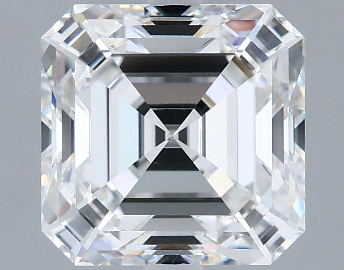 2.56 Carat Asscher Shaped, Ideal Cut, E Color, VS2 Clarity, GIA Certified Lab Grown Diamond