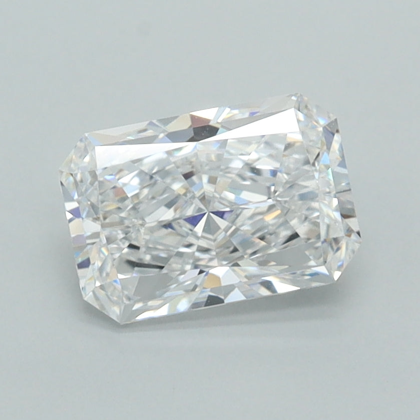 1.28 Carat Radiant Shaped, Ideal Cut, D Color, VVS1 Clarity, IGI Certified Lab Grown Diamond