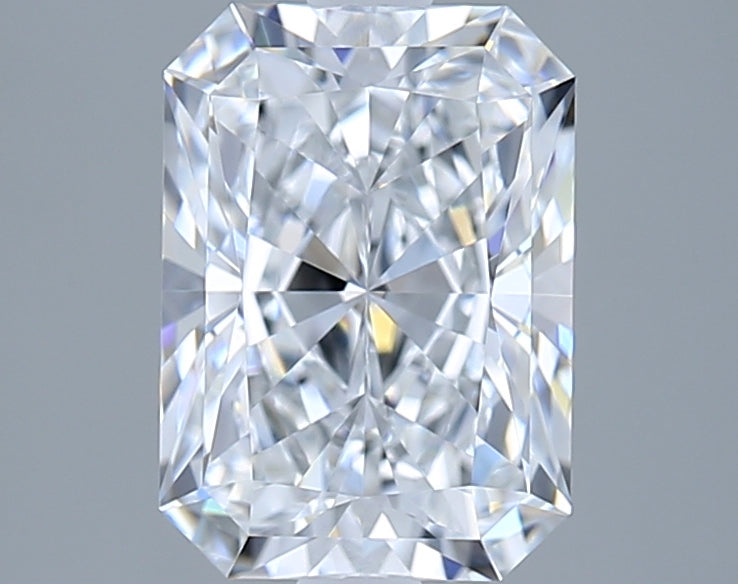 2.02 Carat Radiant Shaped, Ideal Cut, D Color, VVS2 Clarity, GIA Certified Lab Grown Diamond