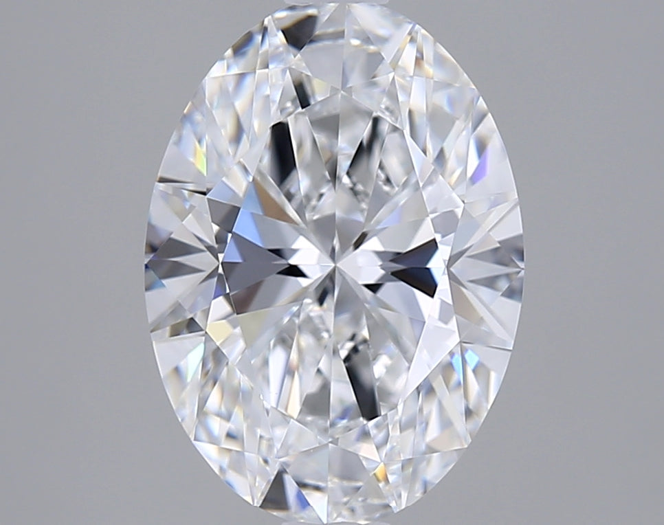 2.02 Carat Oval Shaped, Ideal Cut, D Color, VVS2 Clarity, GIA Certified Lab Grown Diamond