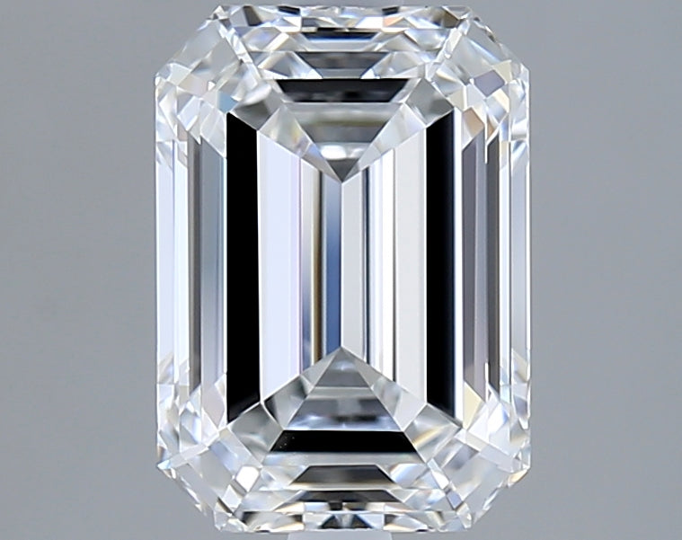 2.50 Carat Emerald Shaped, Ideal Cut, E Color, VVS2 Clarity, GIA Certified Lab Grown Diamond