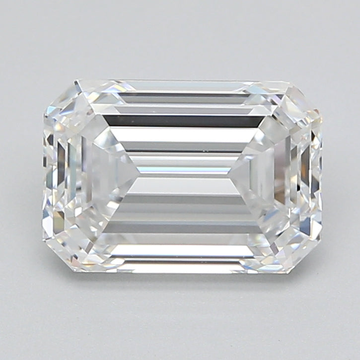 3.00 Carat Emerald Shaped, Ideal Cut, D Color, VVS2 Clarity, GIA Certified Lab Grown Diamond
