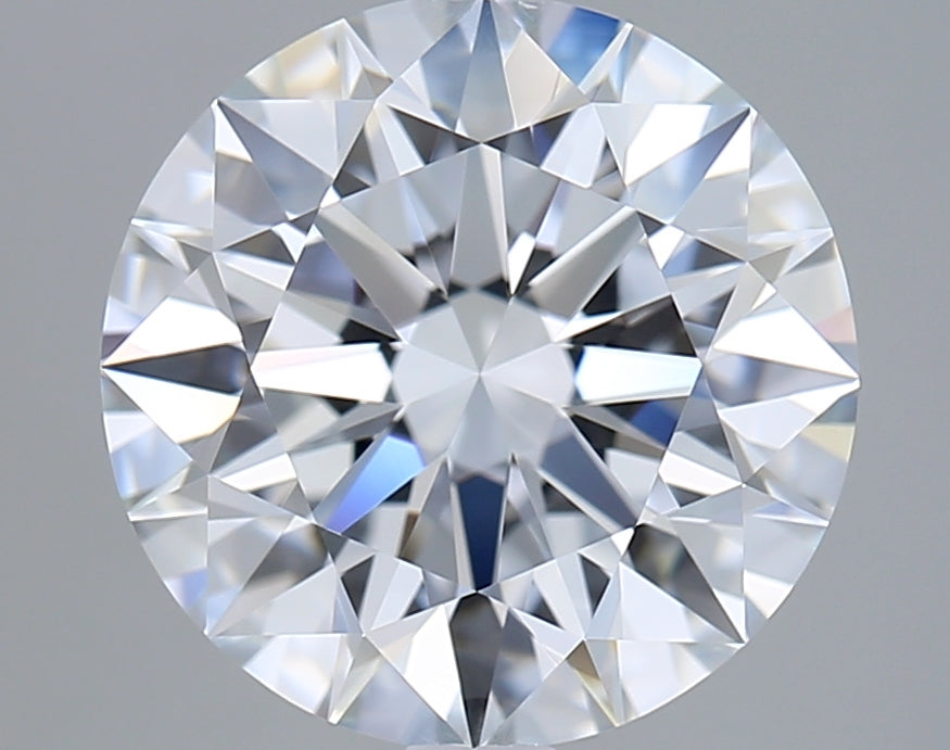 3.10 Carat Round Shaped, Excellent Cut, F Color, VVS2 Clarity, GIA Certified Lab Grown Diamond
