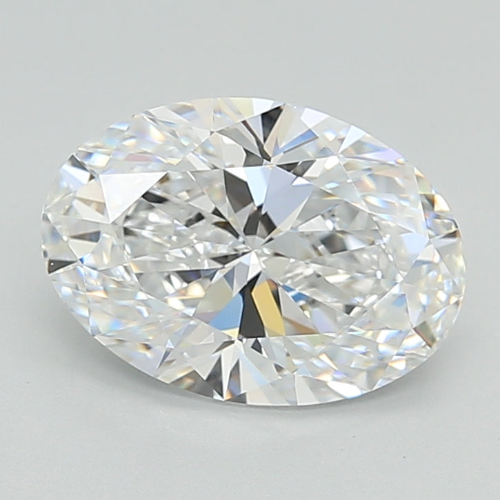 3.00 Carat Oval Shaped, Ideal Cut, D Color, VVS2 Clarity, GIA Certified Lab Grown Diamond