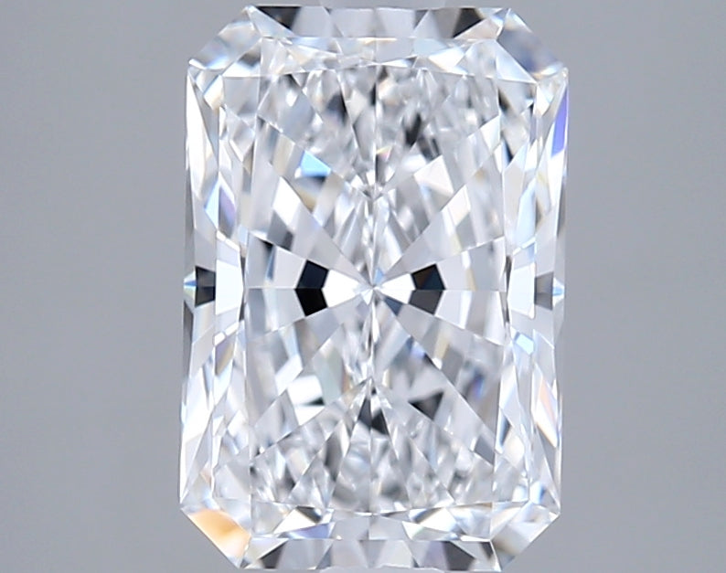 2.01 Carat Radiant Shaped, Excellent Cut, D Color, VVS2 Clarity, GIA Certified Lab Grown Diamond