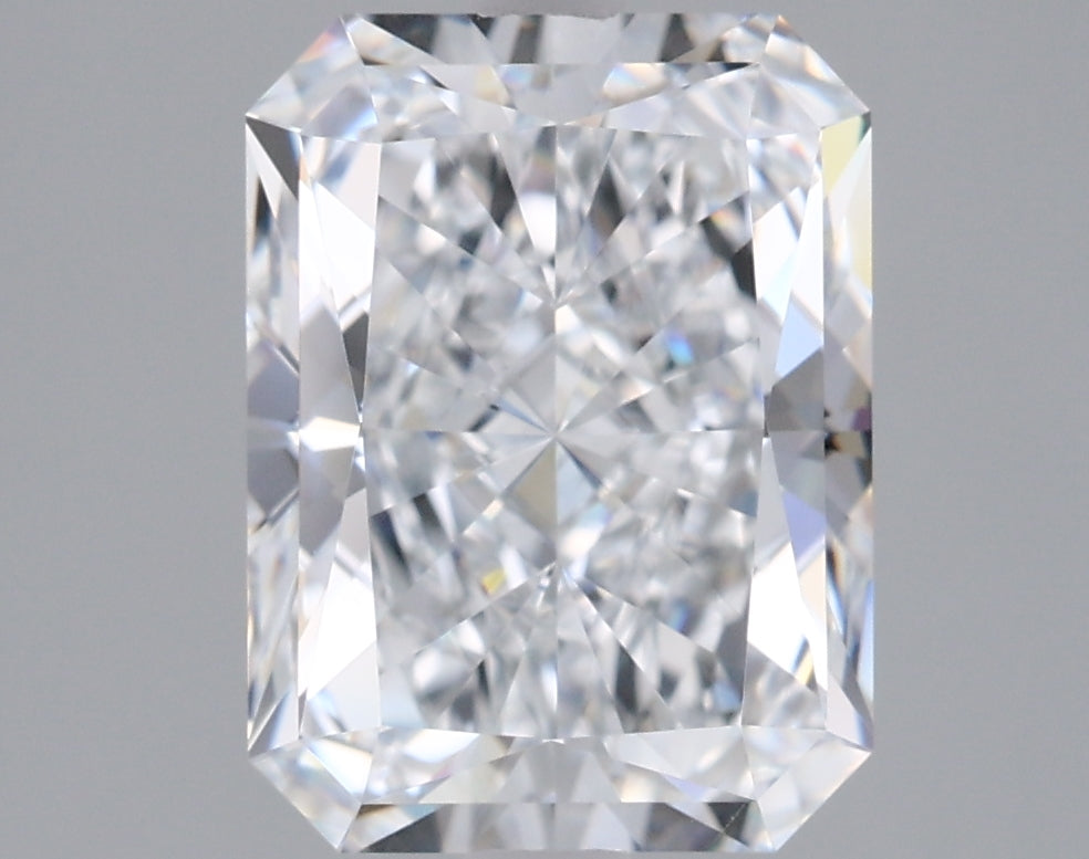 2.51 Carat Radiant Shaped, Ideal Cut, D Color, VS2 Clarity, GIA Certified Lab Grown Diamond
