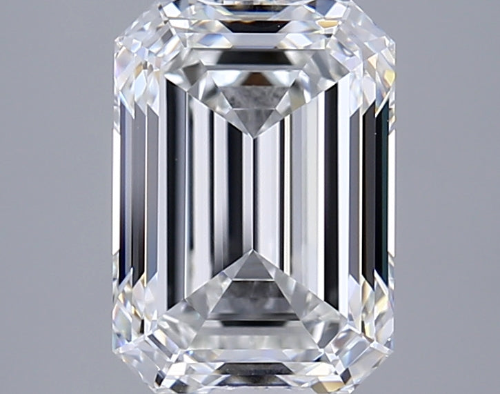 2.95 Carat Emerald Shaped, Ideal Cut, F Color, VVS2 Clarity, GIA Certified Lab Grown Diamond