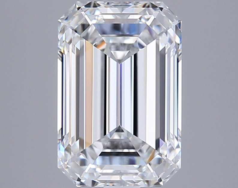3.46 Carat Emerald Shaped, Ideal Cut, E Color, VVS2 Clarity, GIA Certified Lab Grown Diamond