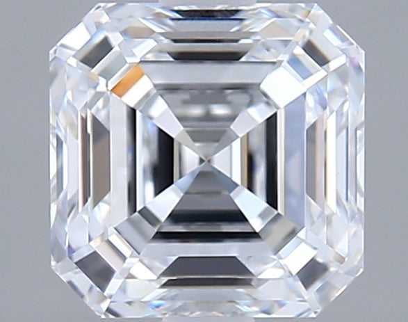 1.90 Carat Asscher Shaped, Ideal Cut, E Color, VVS1 Clarity, GIA Certified Lab Grown Diamond