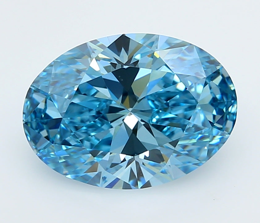 2.57 Carat Oval Shaped, Ideal Cut, VVS2 Clarity, IGI Certified Lab Grown Diamond