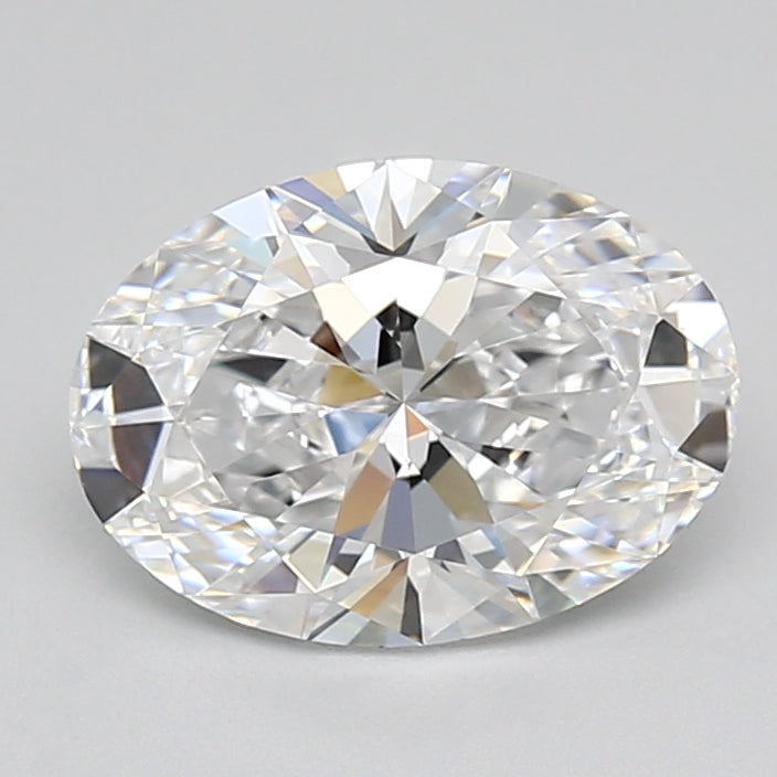 2.44 Carat Oval Shaped, Ideal Cut, D Color, VVS1 Clarity, GIA Certified Lab Grown Diamond