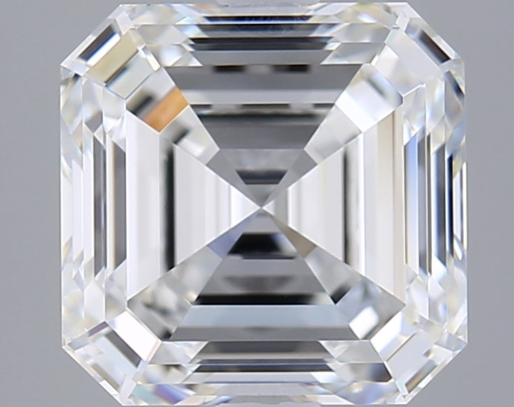 2.59 Carat Asscher Shaped, Excellent Cut, F Color, VVS2 Clarity, GIA Certified Lab Grown Diamond