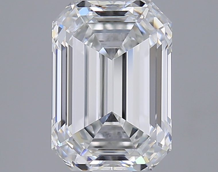 2.44 Carat Emerald Shaped, Ideal Cut, E Color, VVS2 Clarity, GIA Certified Lab Grown Diamond