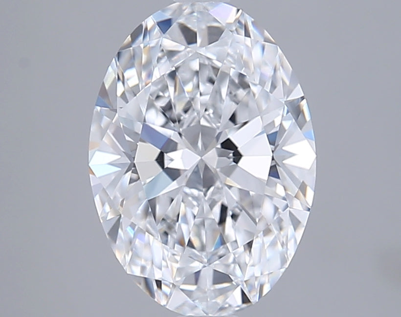 2.59 Carat Oval Shaped, Ideal Cut, D Color, VVS2 Clarity, GIA Certified Lab Grown Diamond