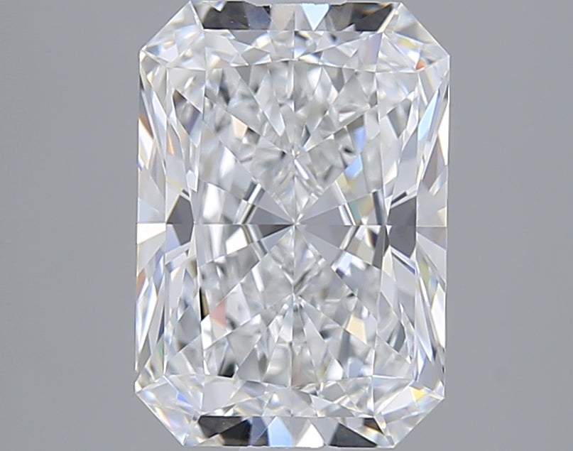 2.16 Carat Radiant Shaped, Ideal Cut, E Color, VVS2 Clarity, GIA Certified Lab Grown Diamond