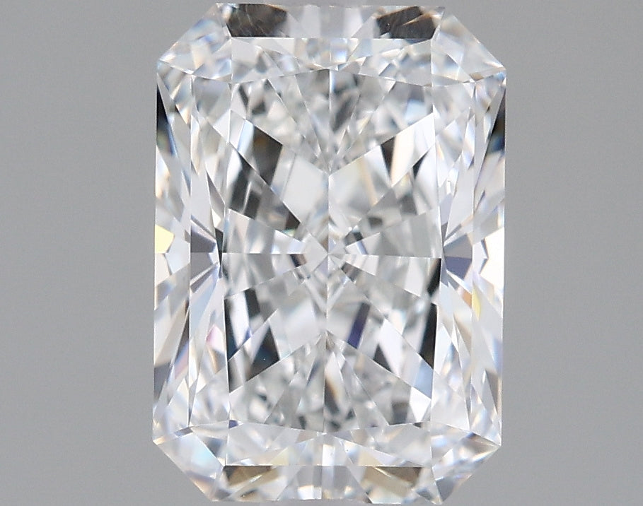 1.72 Carat Radiant Shaped, Ideal Cut, E Color, VVS2 Clarity, IGI Certified Lab Grown Diamond