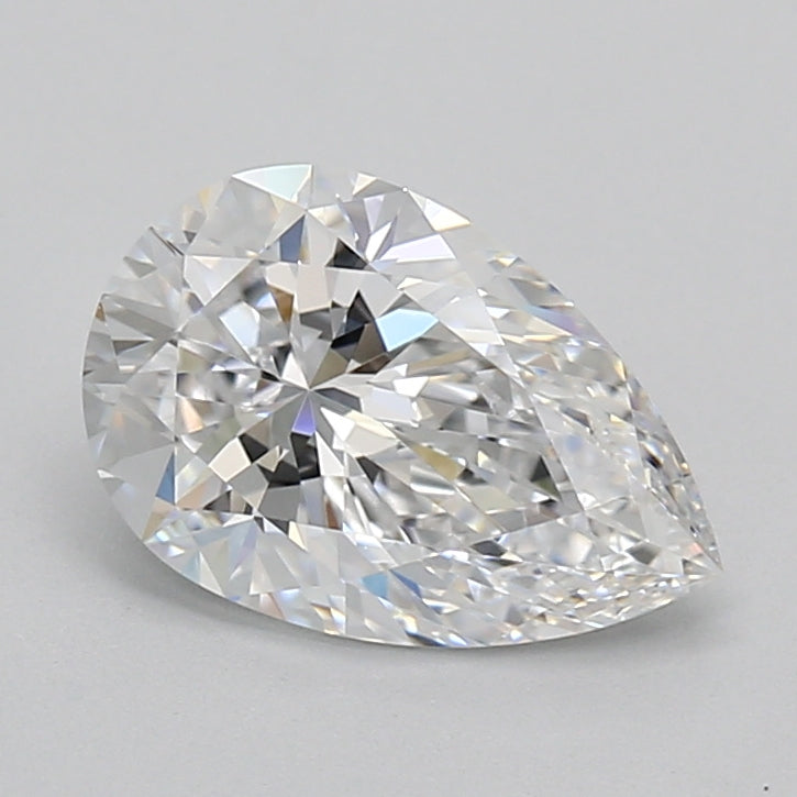 2.03 Carat Pear Shaped, Ideal Cut, D Color, VVS1 Clarity, GIA Certified Lab Grown Diamond