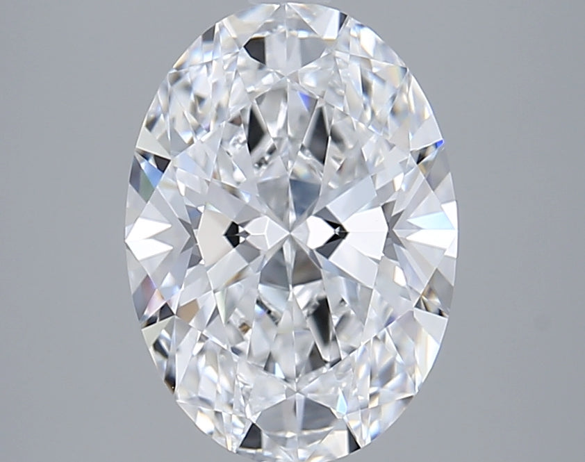 2.63 Carat Oval Shaped, Ideal Cut, D Color, VVS2 Clarity, GIA Certified Lab Grown Diamond