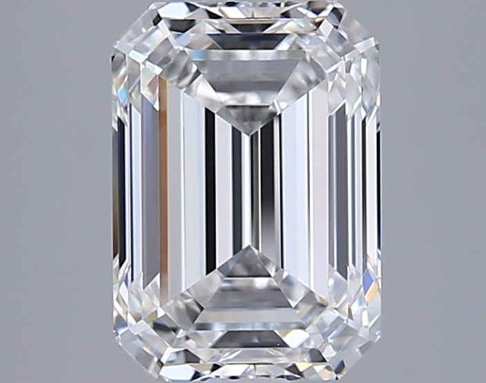 2.76 Carat Emerald Shaped, Ideal Cut, F Color, VVS1 Clarity, GIA Certified Lab Grown Diamond