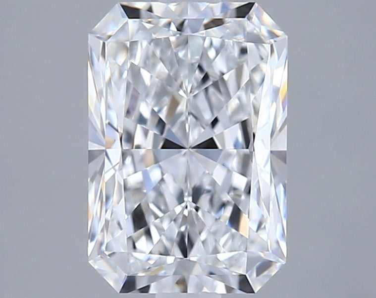 2.00 Carat Radiant Shaped, Ideal Cut, D Color, VVS2 Clarity, GIA Certified Lab Grown Diamond
