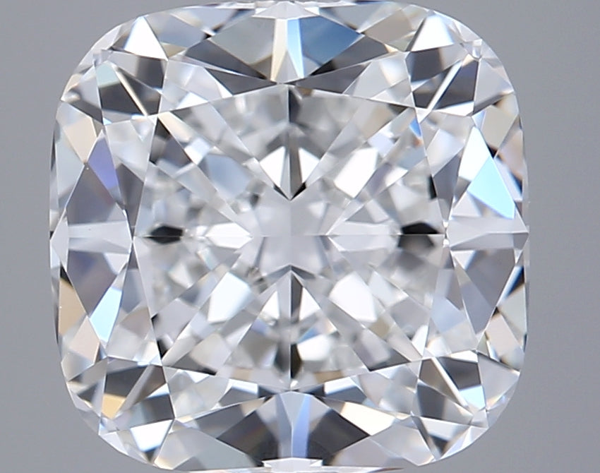 3.11 Carat Cushion Shaped, Ideal Cut, E Color, VVS2 Clarity, GIA Certified Lab Grown Diamond
