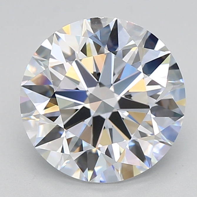 3.31 Carat Round Shaped, Excellent Cut, D Color, VVS2 Clarity, GIA Certified Lab Grown Diamond
