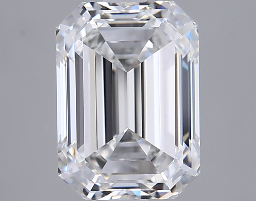 2.94 Carat Emerald Shaped, Ideal Cut, E Color, VVS2 Clarity, GIA Certified Lab Grown Diamond