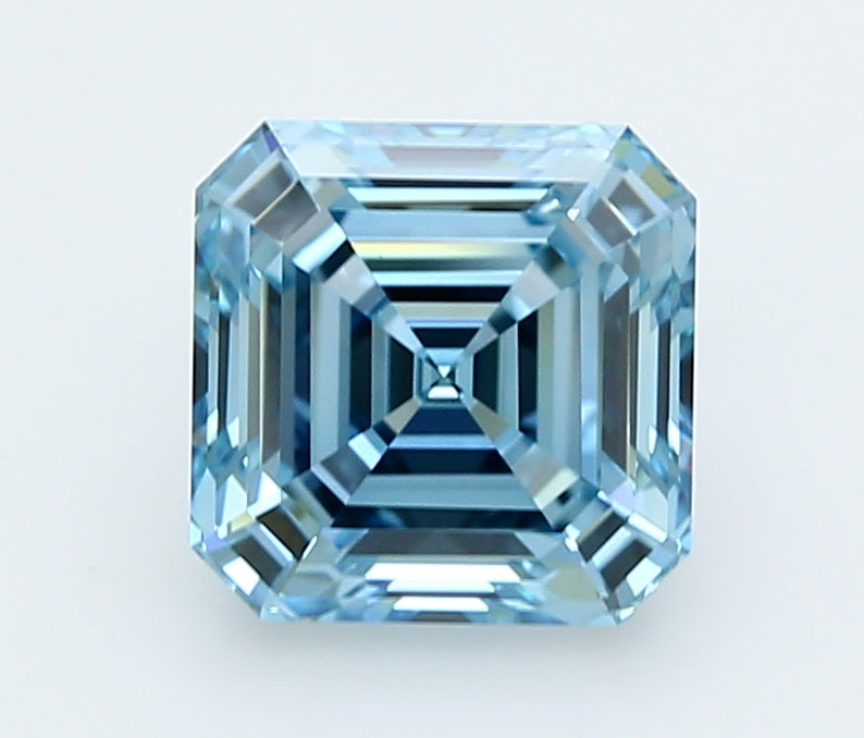 2.82 Carat Asscher Shaped, Ideal Cut, VVS2 Clarity, IGI Certified Lab Grown Diamond