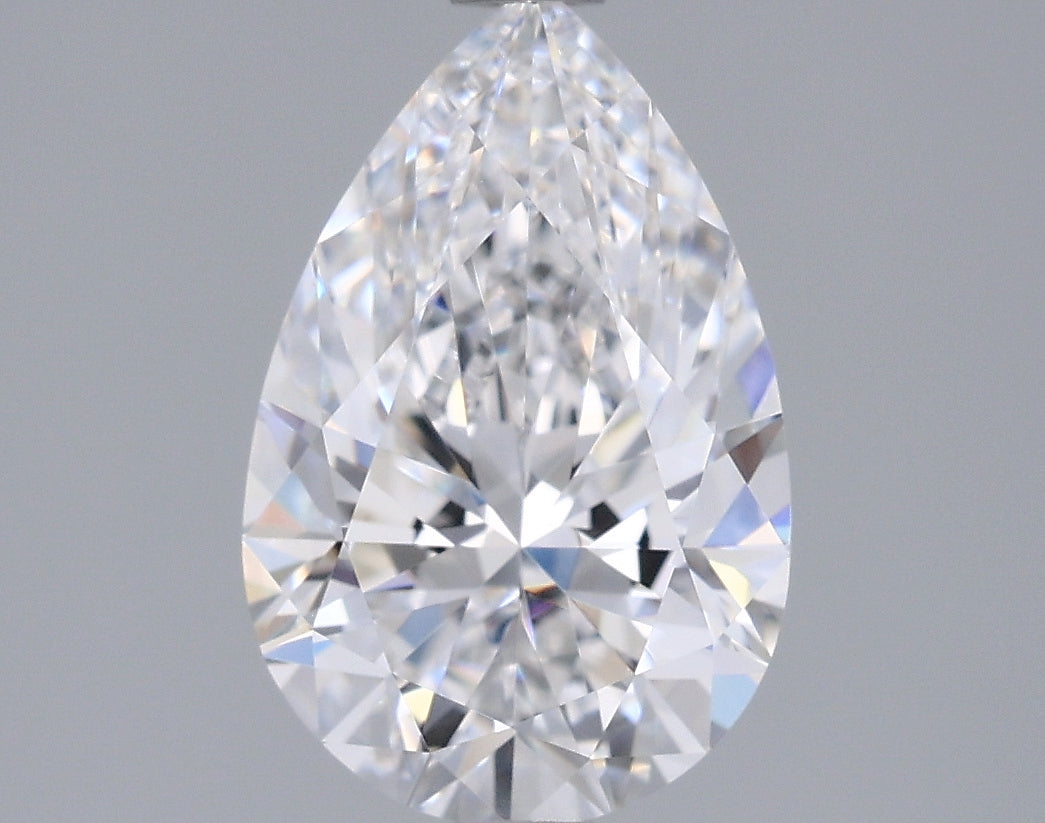 1.64 Carat Pear Shaped, Ideal Cut, D Color, VVS2 Clarity, IGI Certified Lab Grown Diamond
