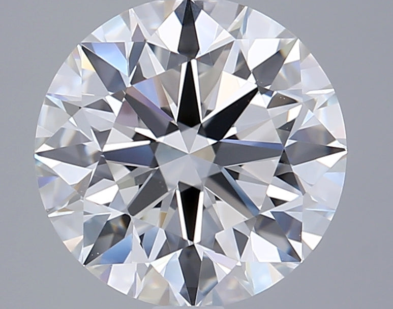 2.71 Carat Round Shaped, Excellent Cut, F Color, VVS2 Clarity, GIA Certified Lab Grown Diamond