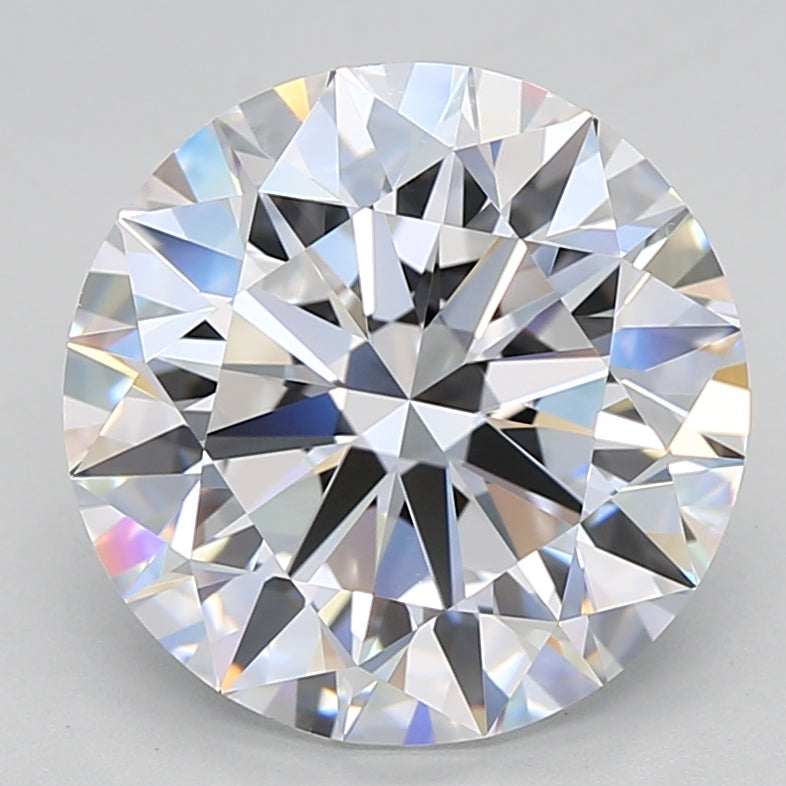 3.50 Carat Round Shaped, Excellent Cut, D Color, VVS2 Clarity, GIA Certified Lab Grown Diamond
