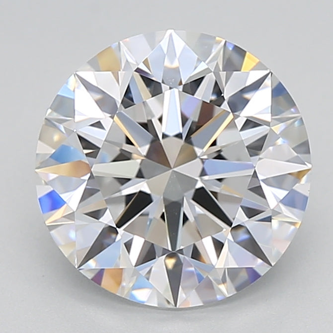 3.22 Carat Round Shaped, Excellent Cut, D Color, VVS2 Clarity, GIA Certified Lab Grown Diamond