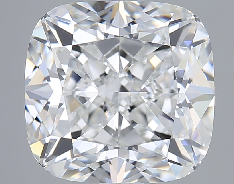 3.14 Carat Cushion Shaped, Ideal Cut, F Color, VVS1 Clarity, GIA Certified Lab Grown Diamond